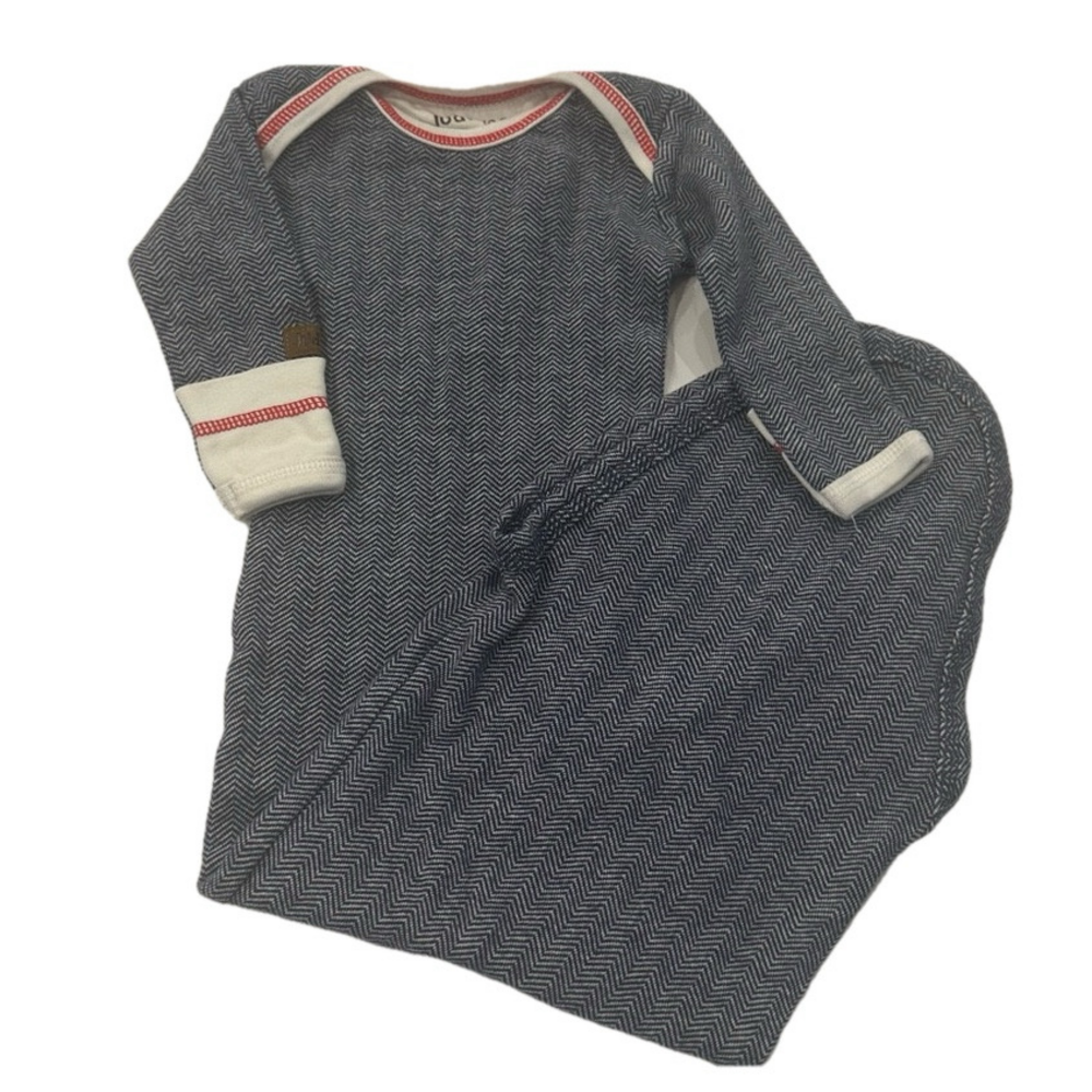 3/24$ Juddlies 100% organic cotton baby tie gown size 0-3 months
